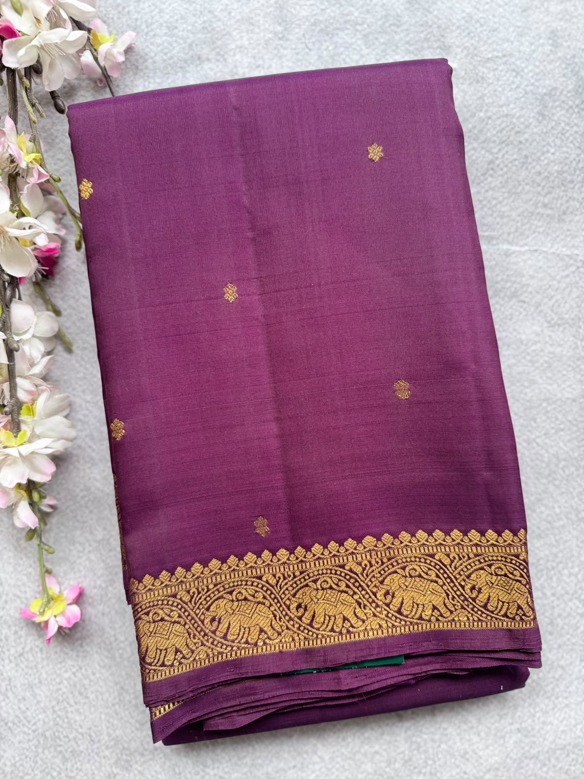 Wine Pure Kanchi Silk Saree 109