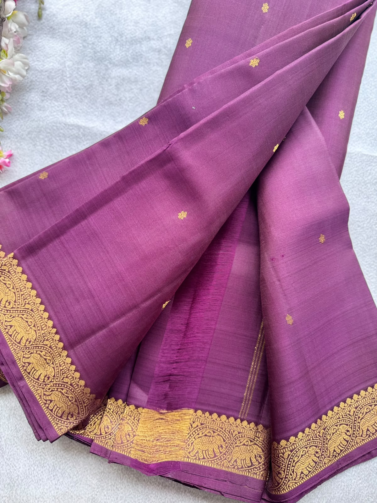 Wine Pure Kanchi Silk Saree 109