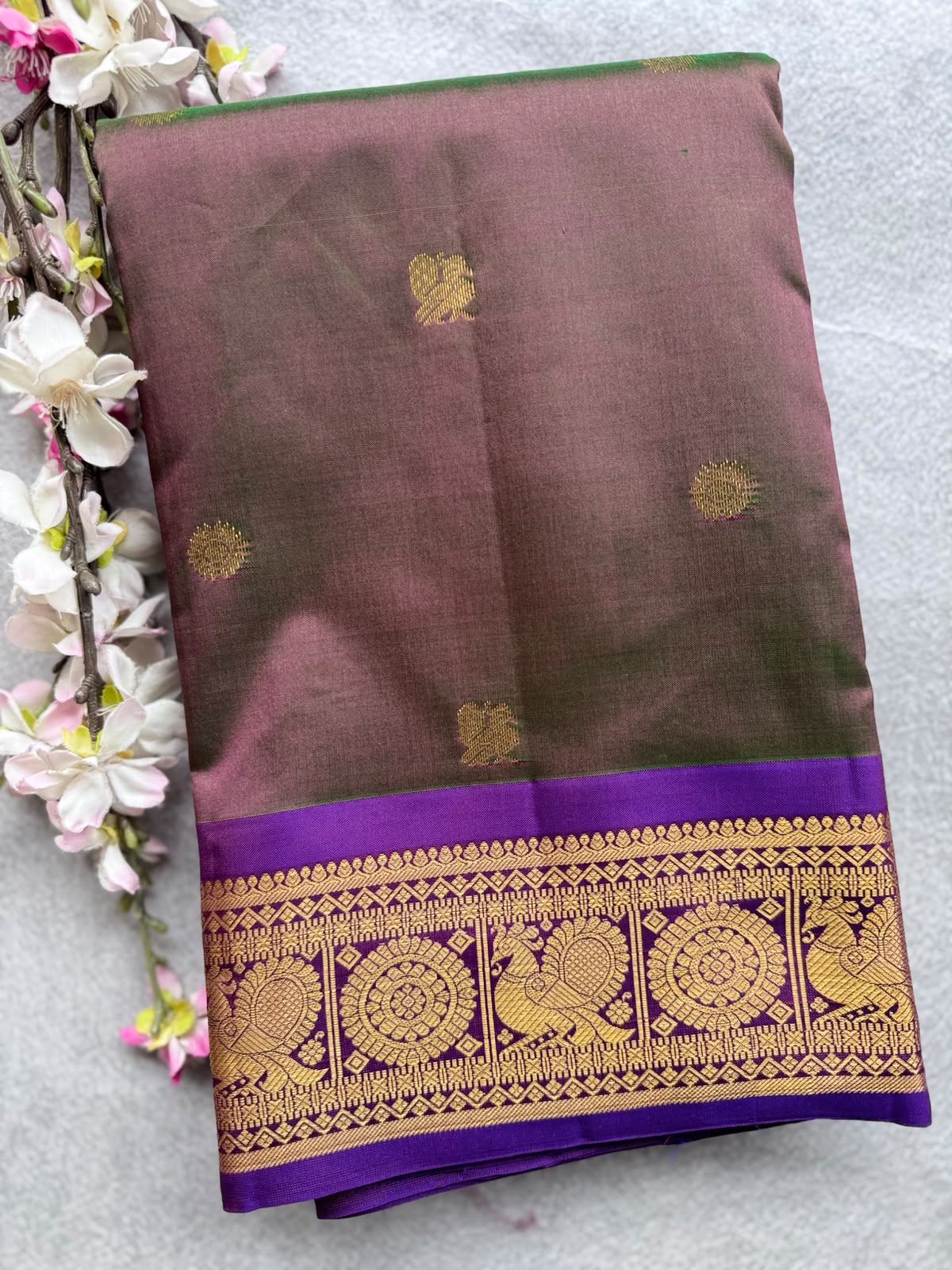 Maroon Pure Kanchi Silk Saree 109