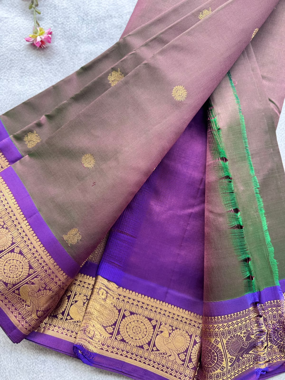 Maroon Pure Kanchi Silk Saree 109