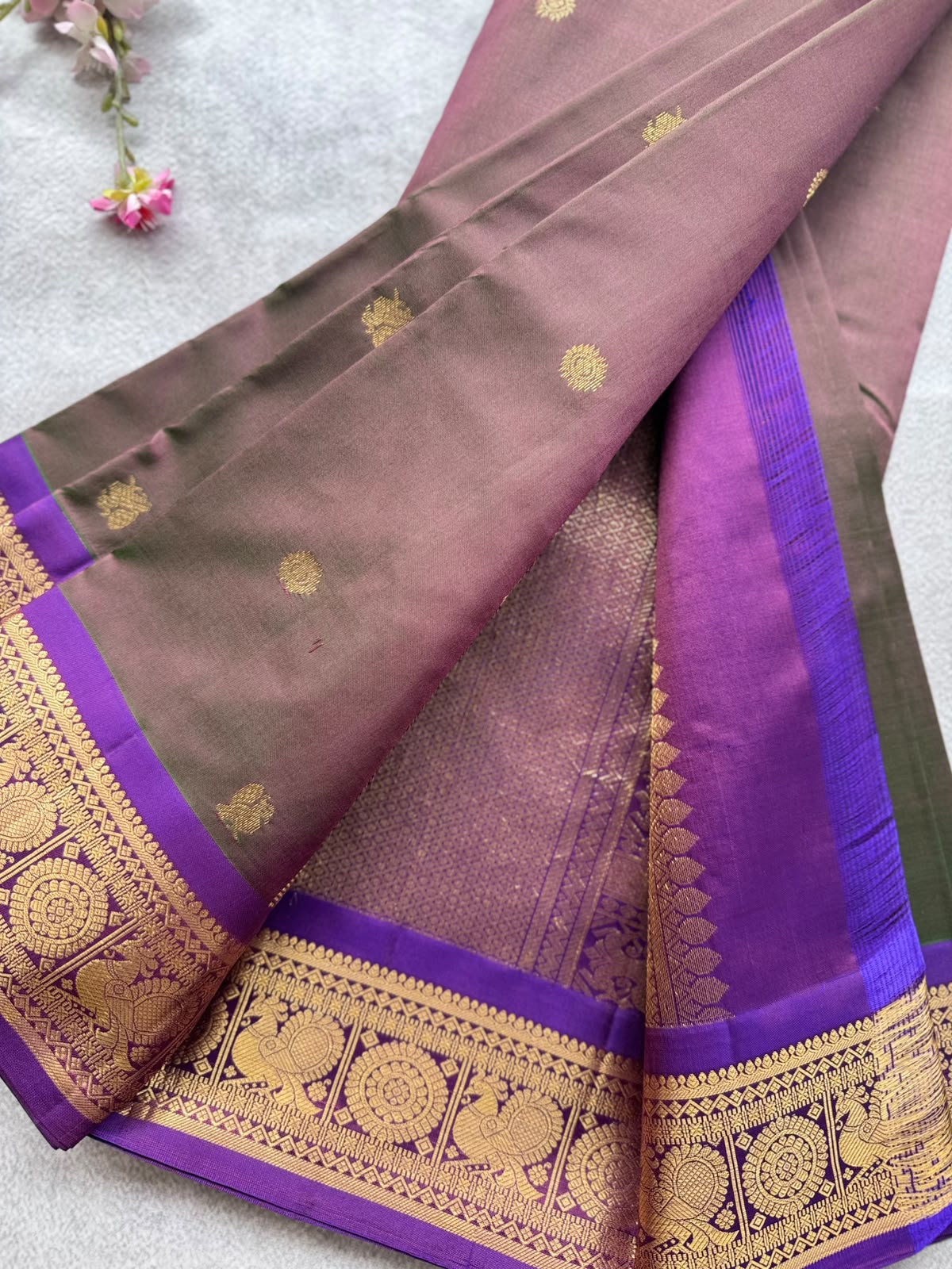 Maroon Pure Kanchi Silk Saree 109