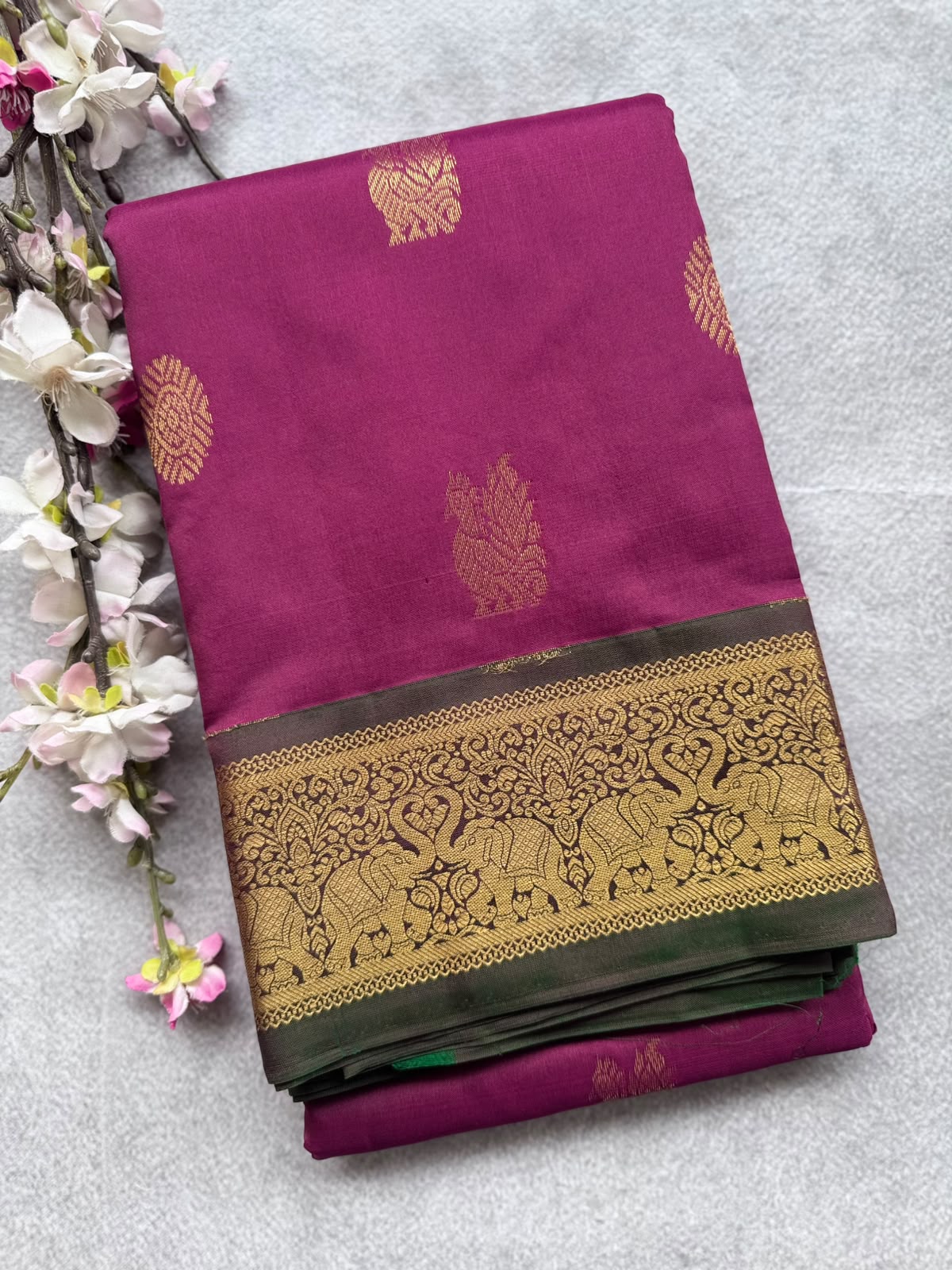 Maroon Pure Kanchi Silk Saree 109