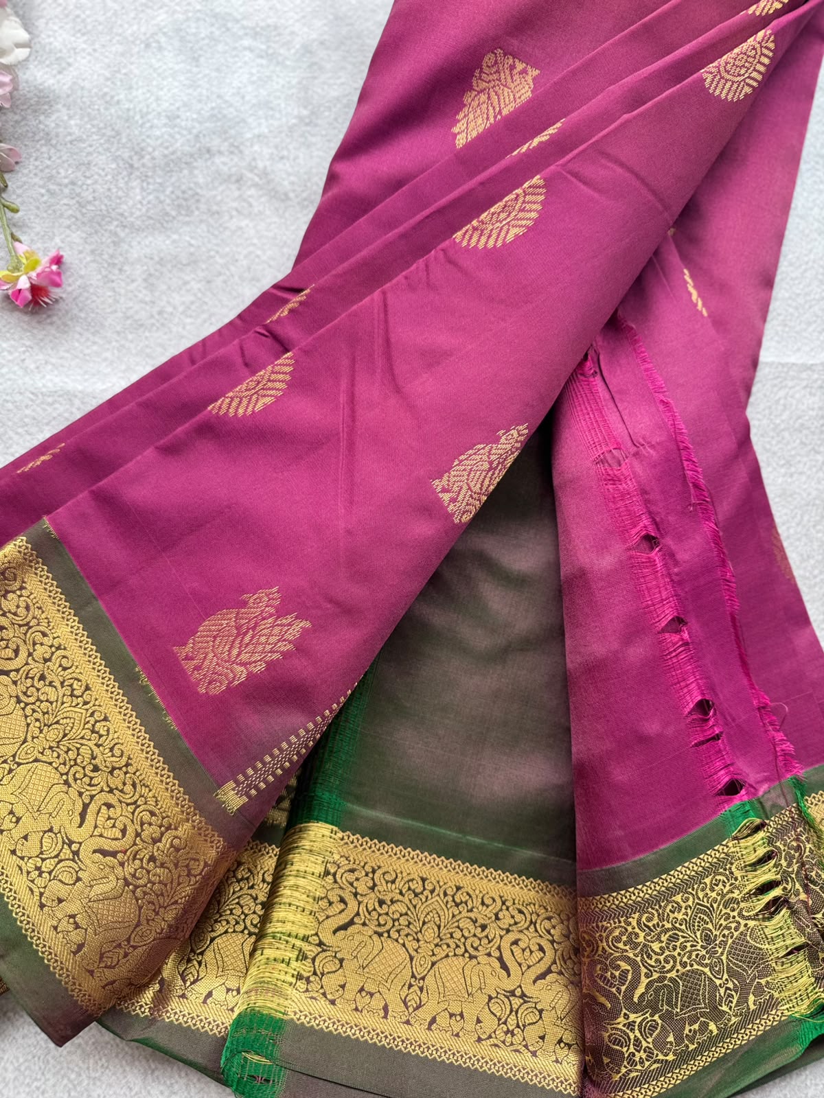 Maroon Pure Kanchi Silk Saree 109