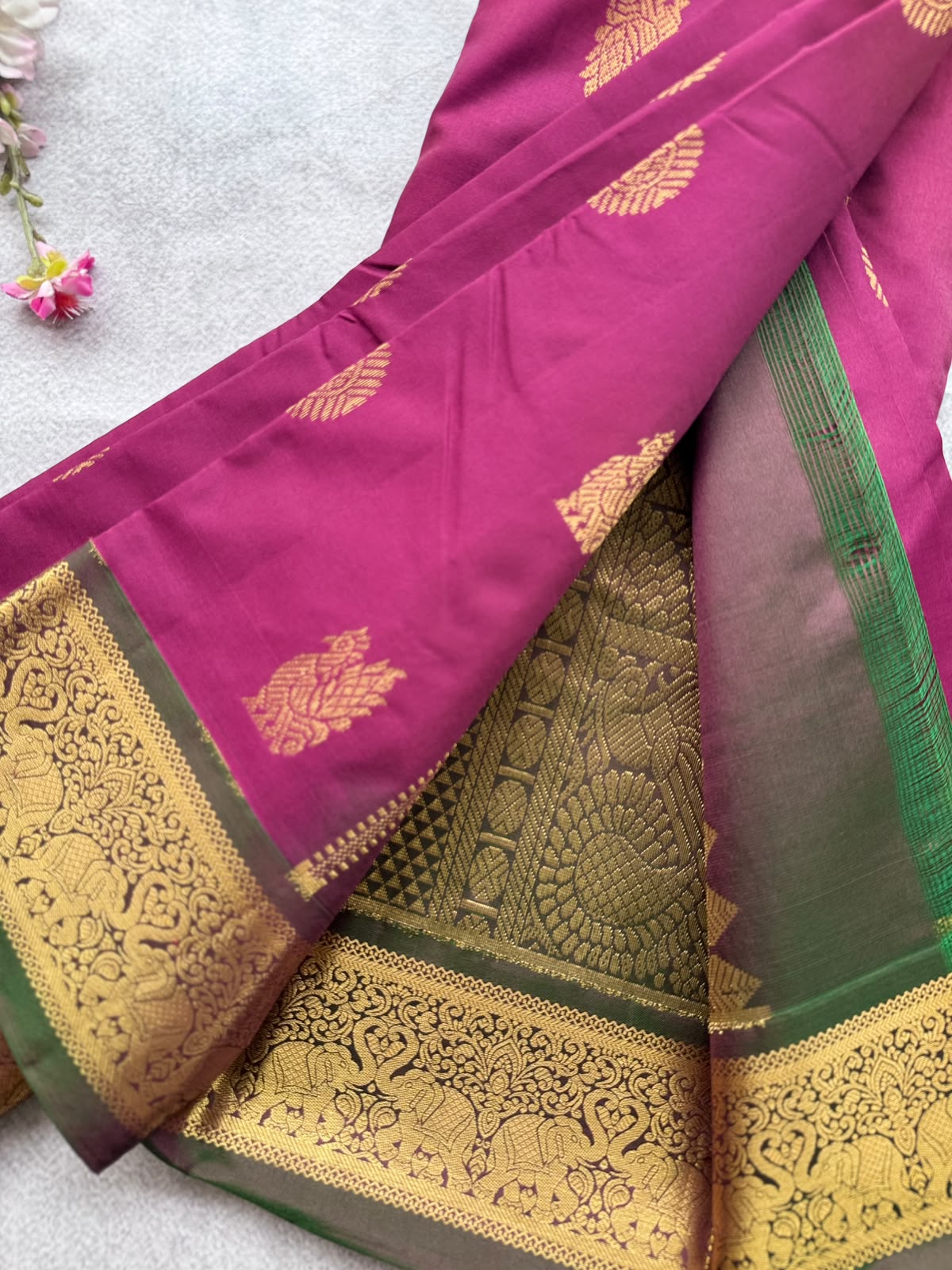 Maroon Pure Kanchi Silk Saree 109