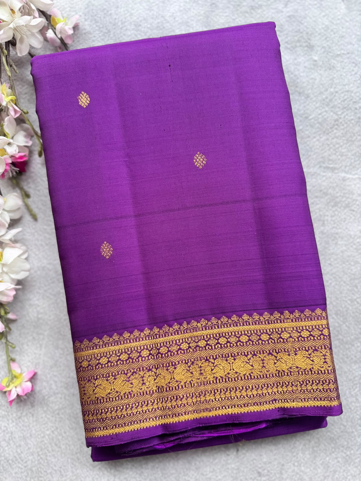 Purple Pure Kanchi Silk Saree 109