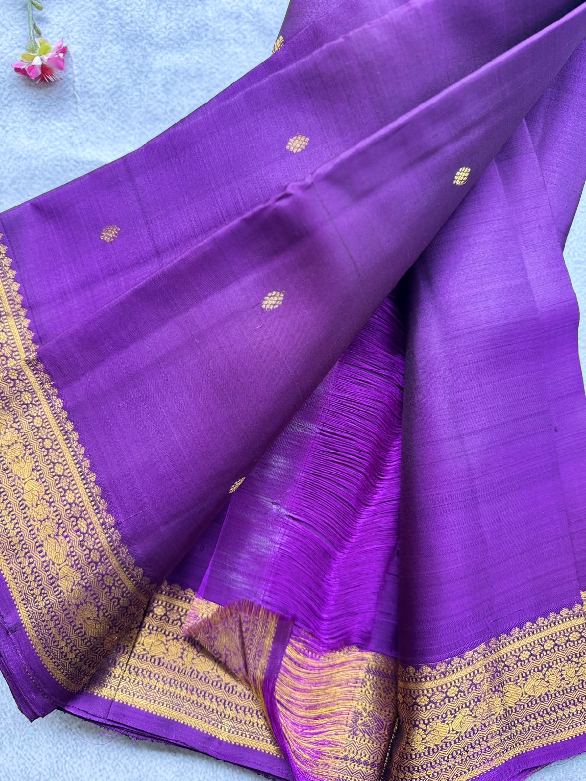 Purple Pure Kanchi Silk Saree 109