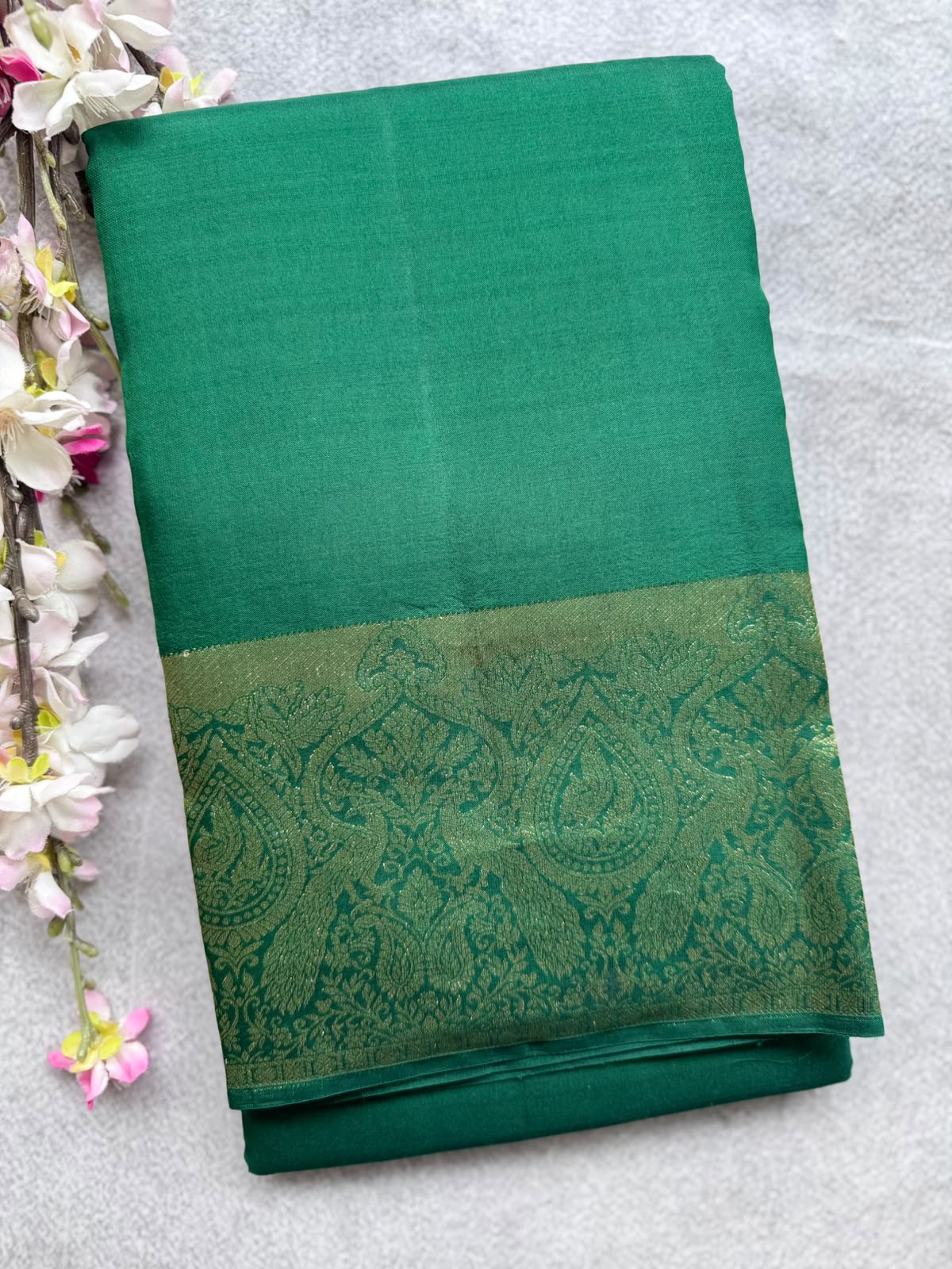 Green Pure Kanchi Silk Saree 109
