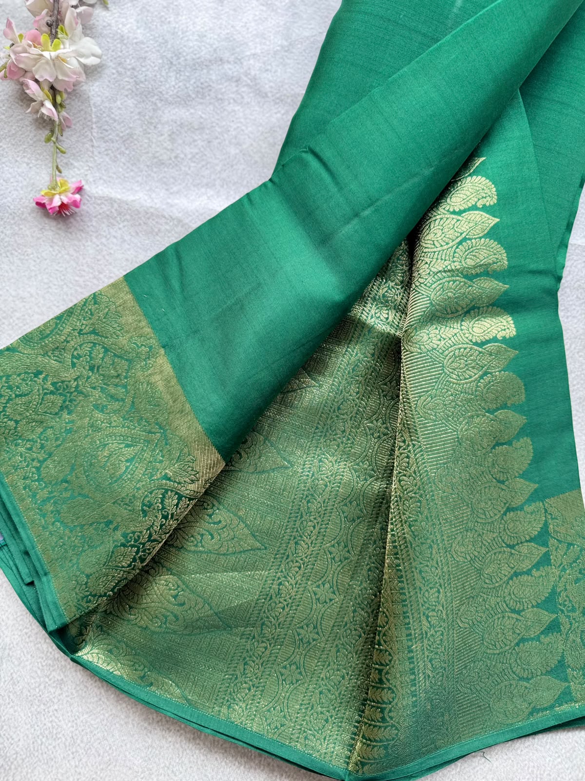Green Pure Kanchi Silk Saree 109