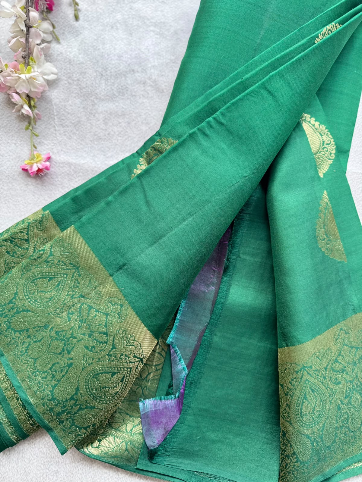 Green Pure Kanchi Silk Saree 109