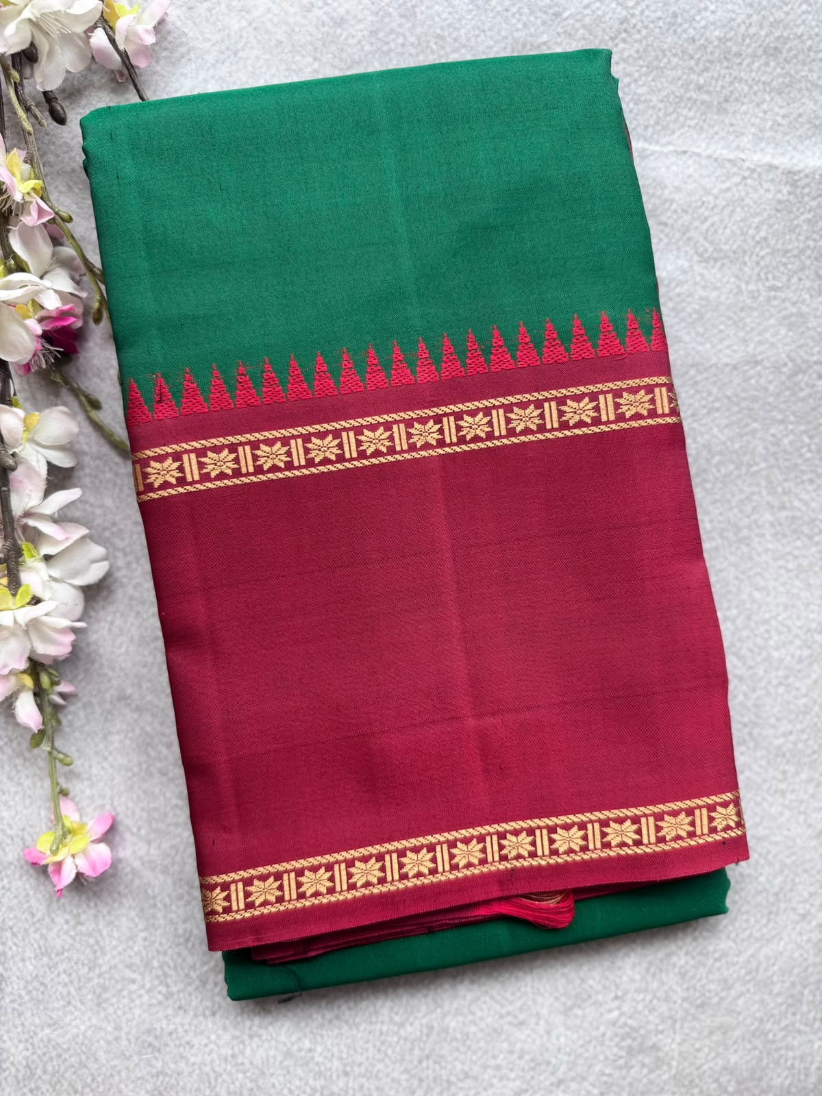 Green Pure Kanchi Silk Saree 109