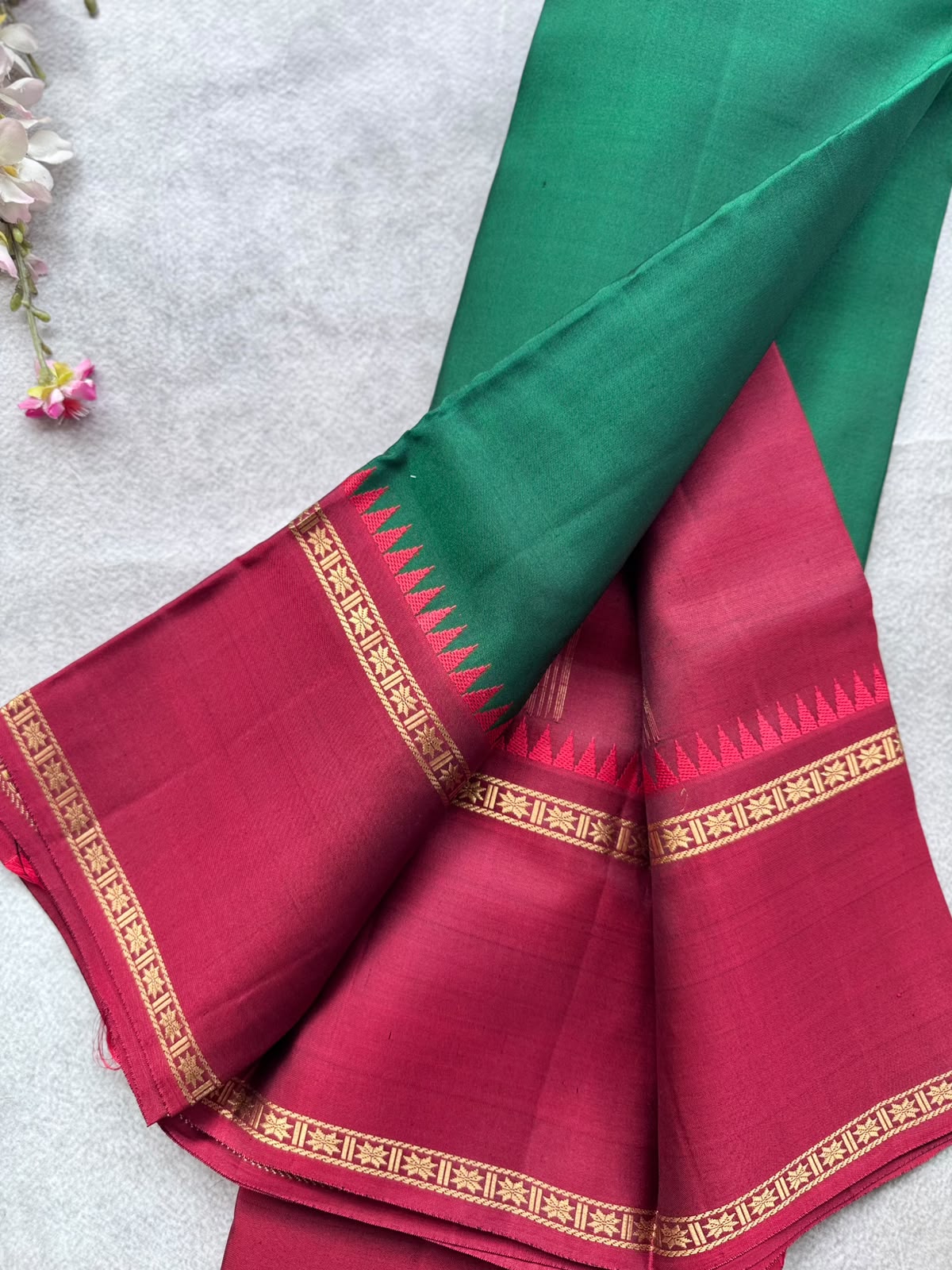 Green Pure Kanchi Silk Saree 109