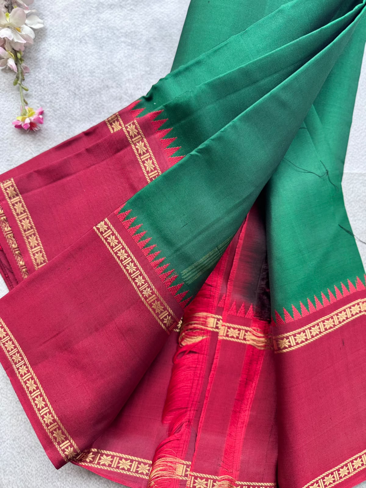 Green Pure Kanchi Silk Saree 109
