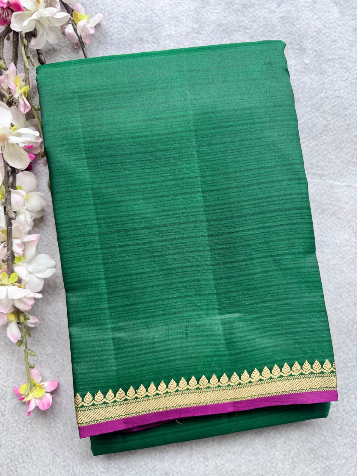 Green Pure Kanchi Silk Saree 109