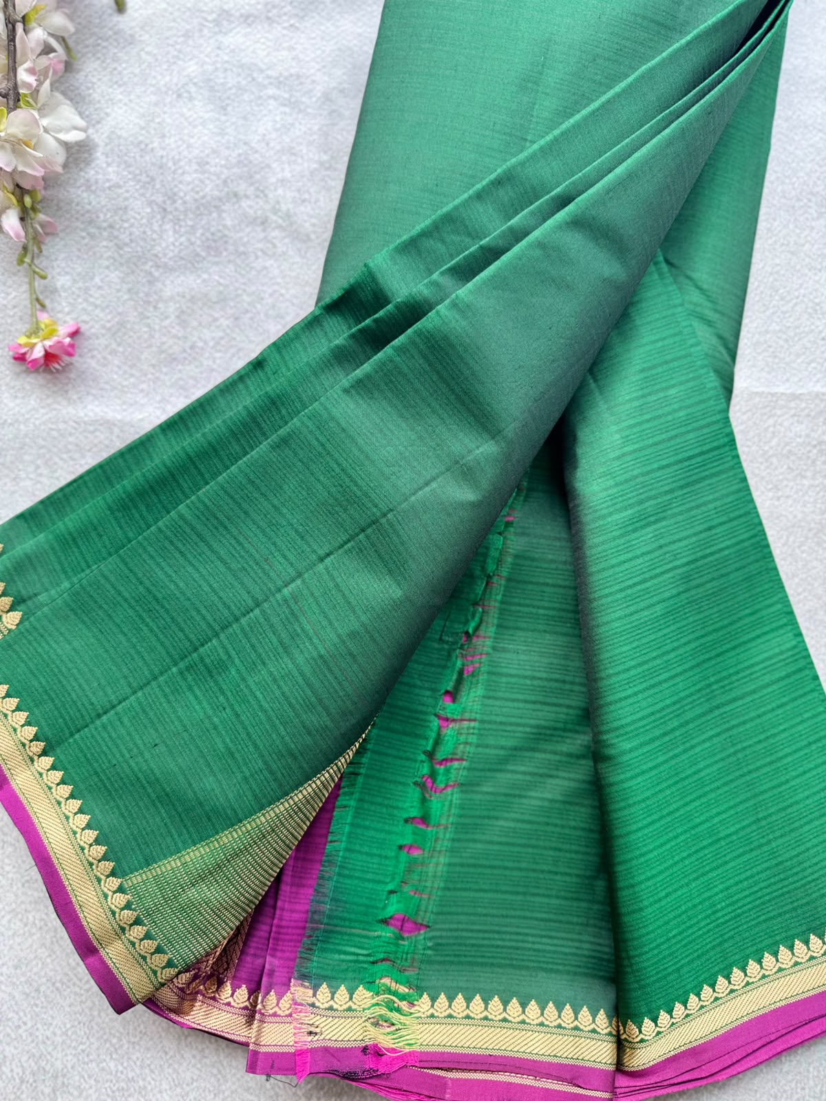 Green Pure Kanchi Silk Saree 109