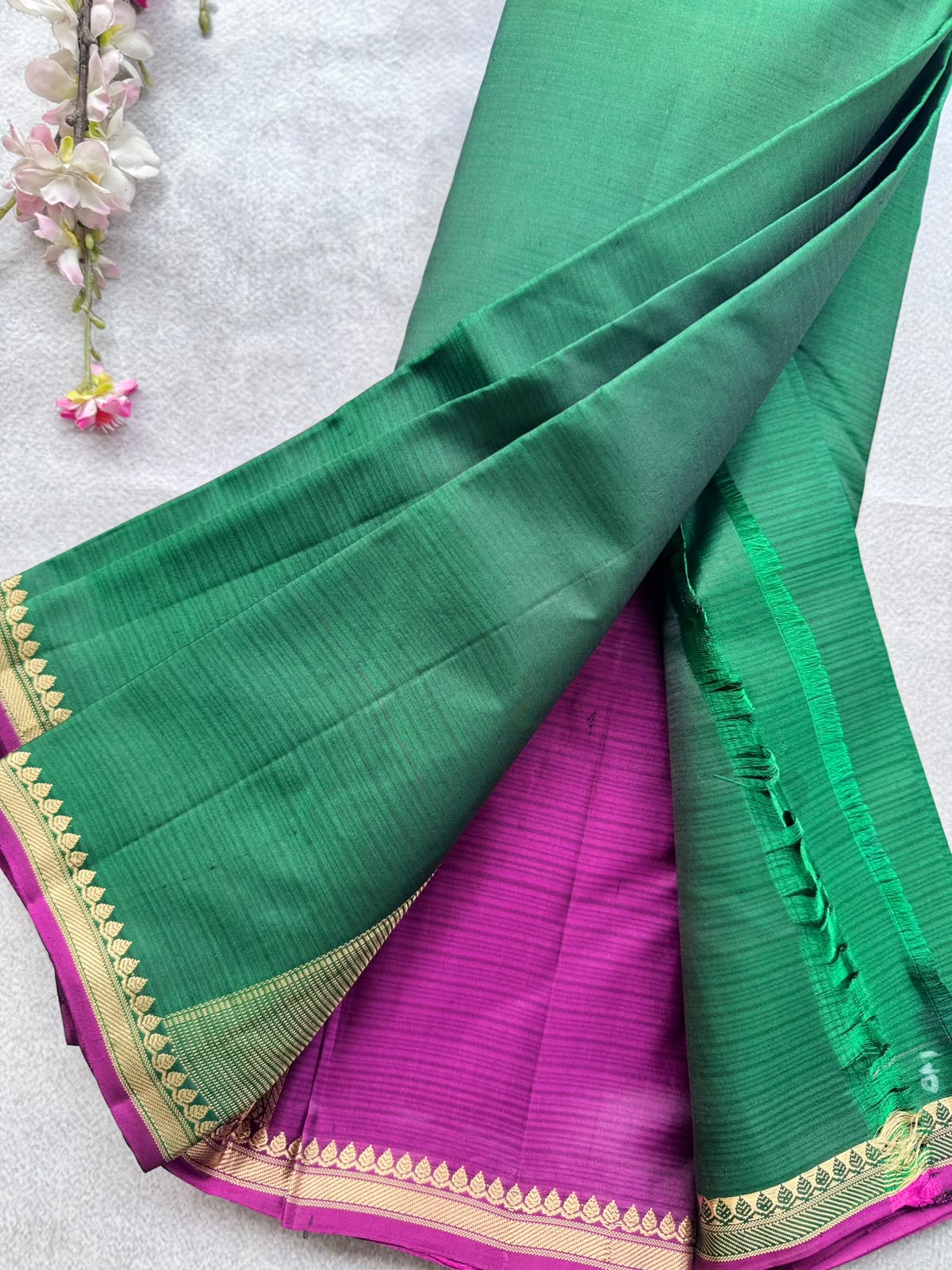 Green Pure Kanchi Silk Saree 109