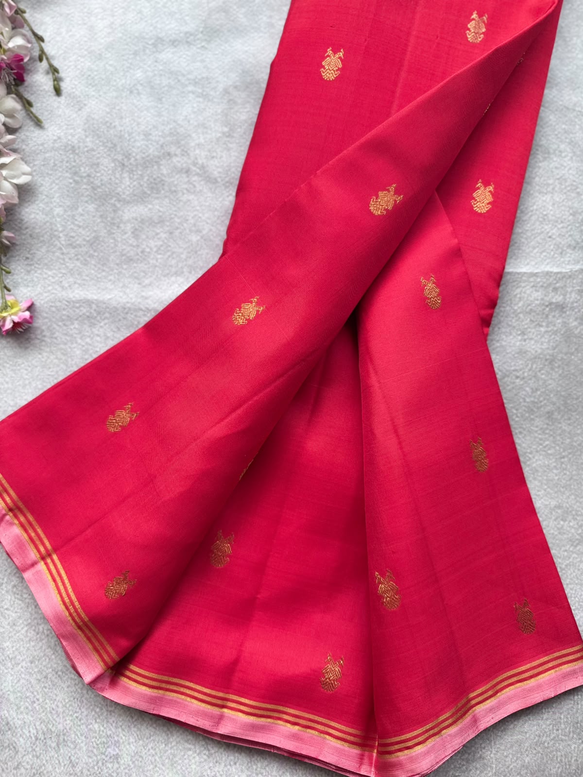 Red Pure Kanchi Silk Saree 109