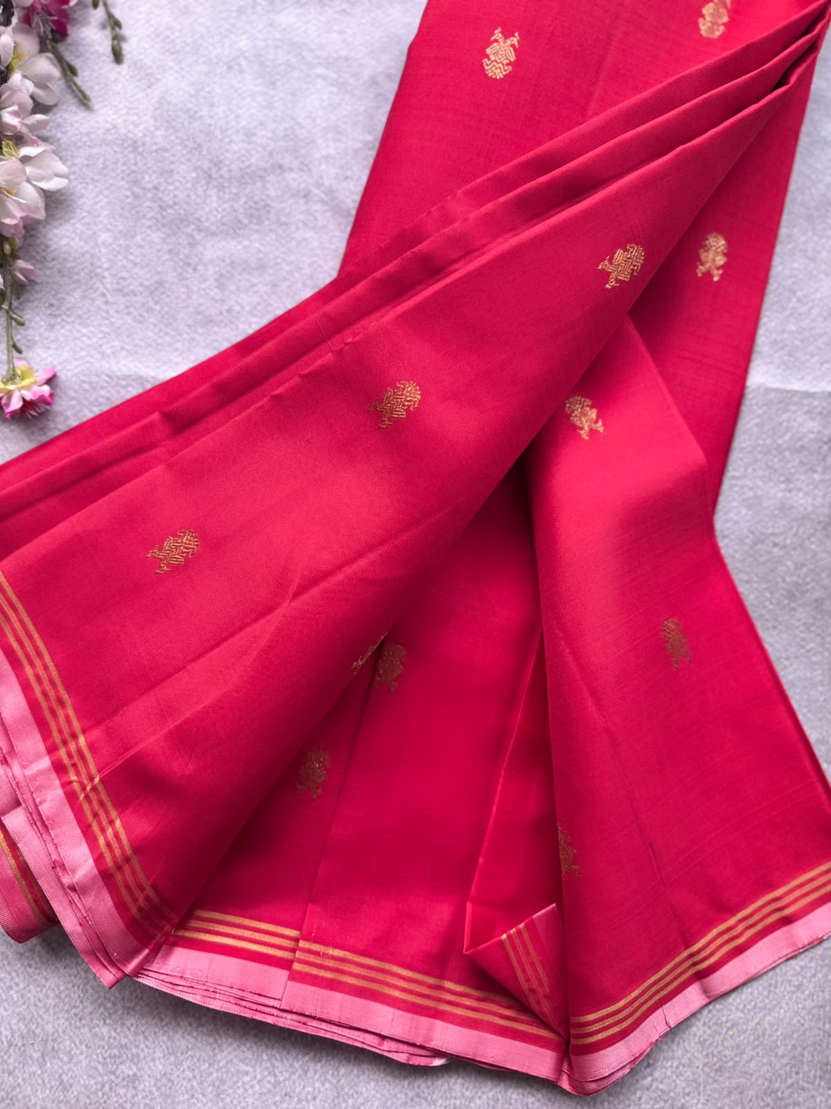 Red Pure Kanchi Silk Saree 109