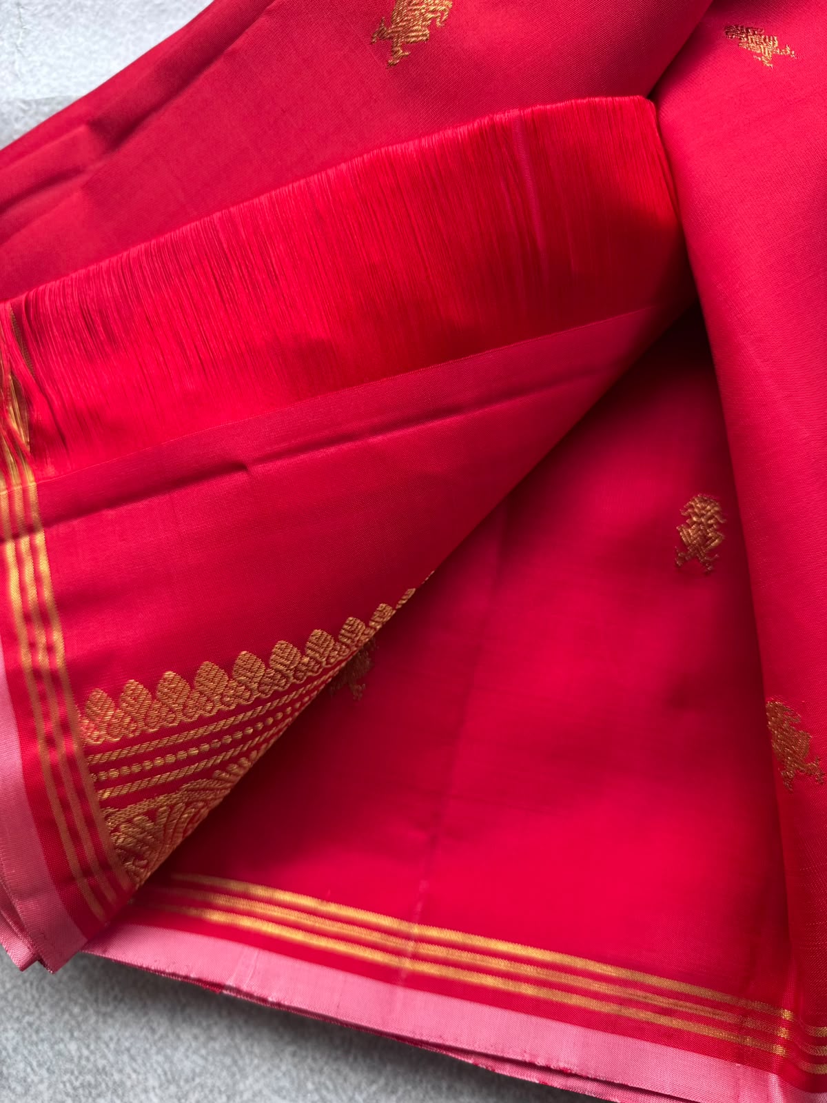 Red Pure Kanchi Silk Saree 109