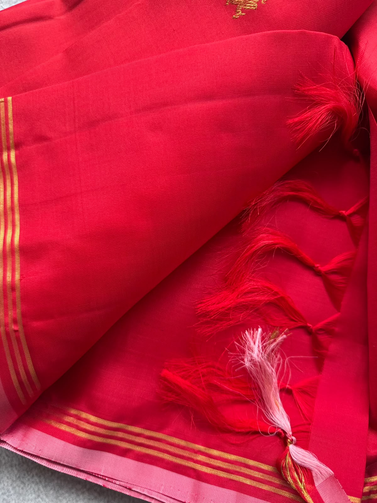 Red Pure Kanchi Silk Saree 109