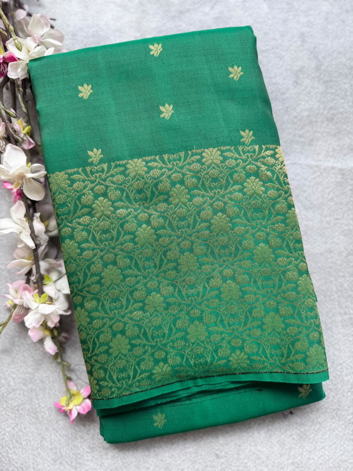 Green Pure Kanchi Silk Saree 109