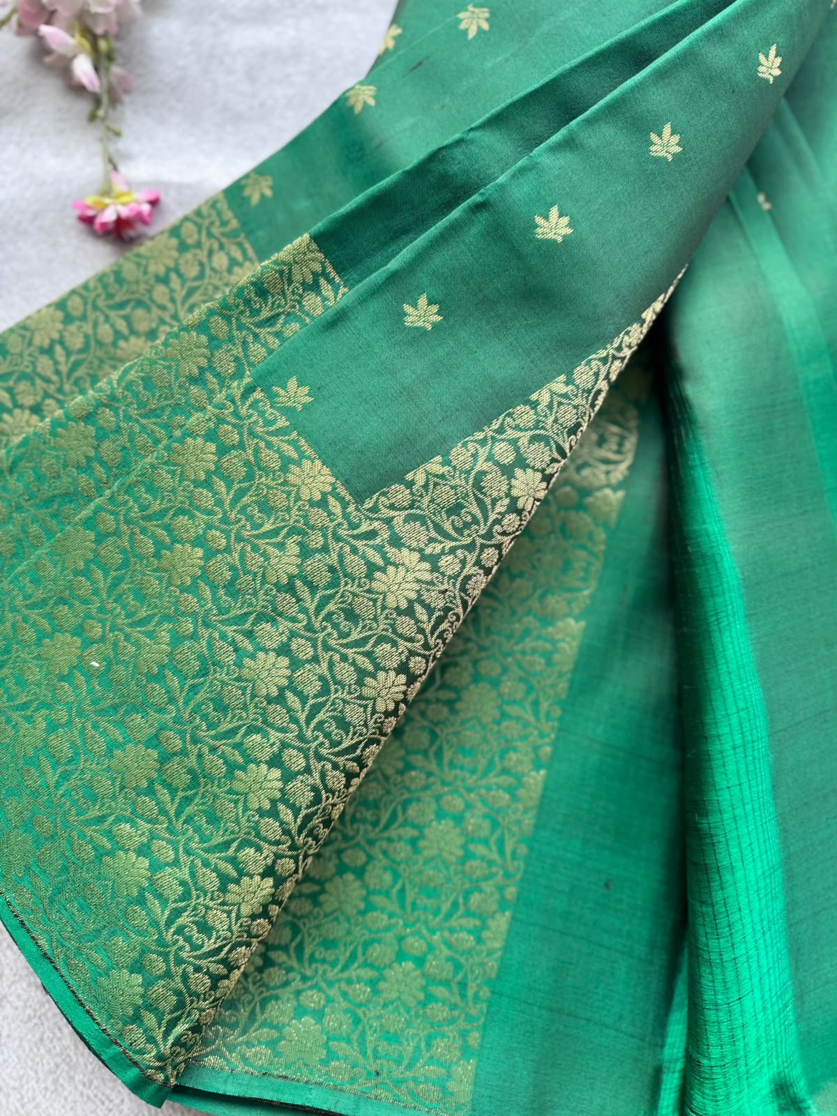 Green Pure Kanchi Silk Saree 109