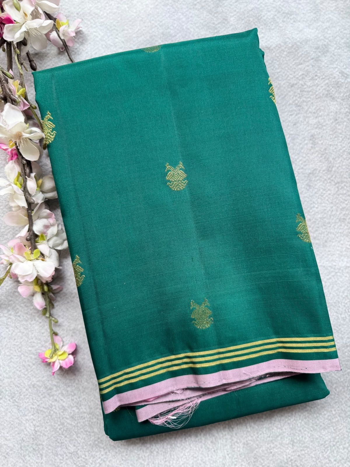 Green Pure Kanchi Silk Saree 109