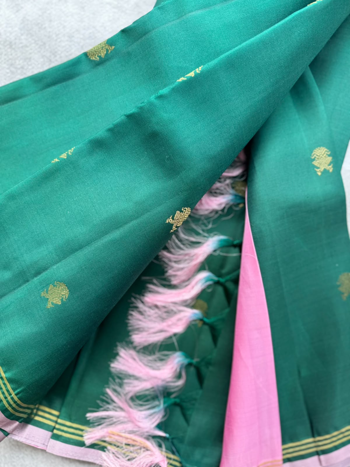 Green Pure Kanchi Silk Saree 109