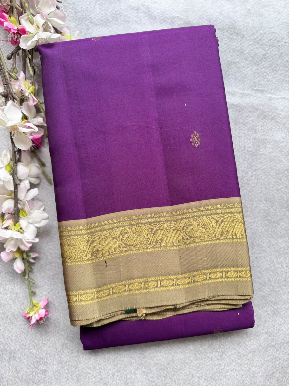 Purple Pure Kanchi Silk Saree 109