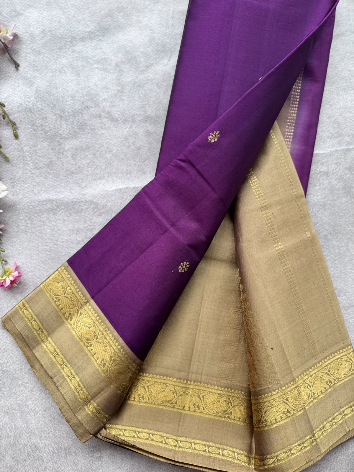 Purple Pure Kanchi Silk Saree 109