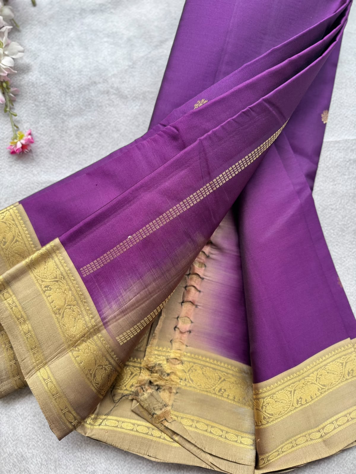 Purple Pure Kanchi Silk Saree 109