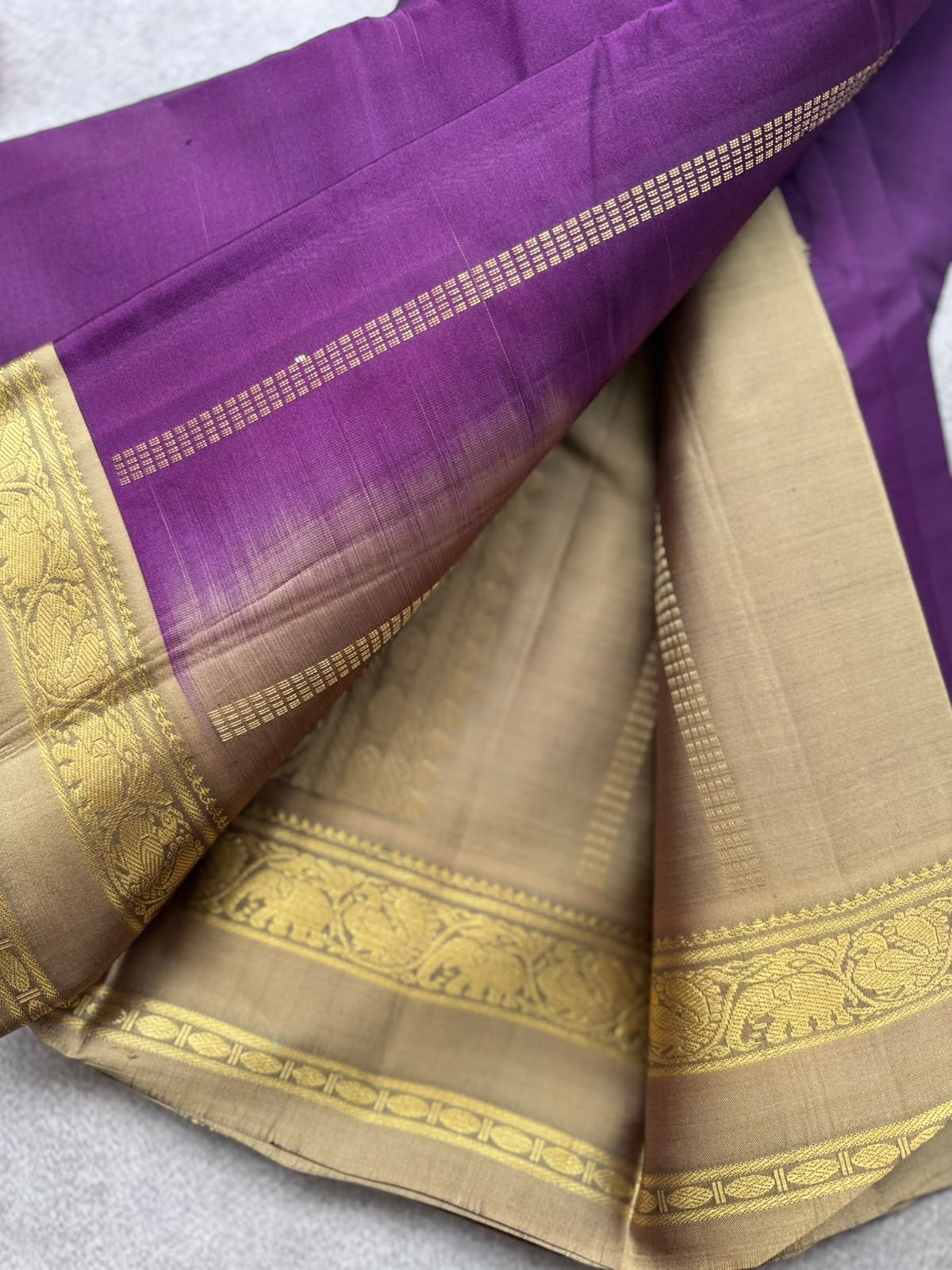 Purple Pure Kanchi Silk Saree 109