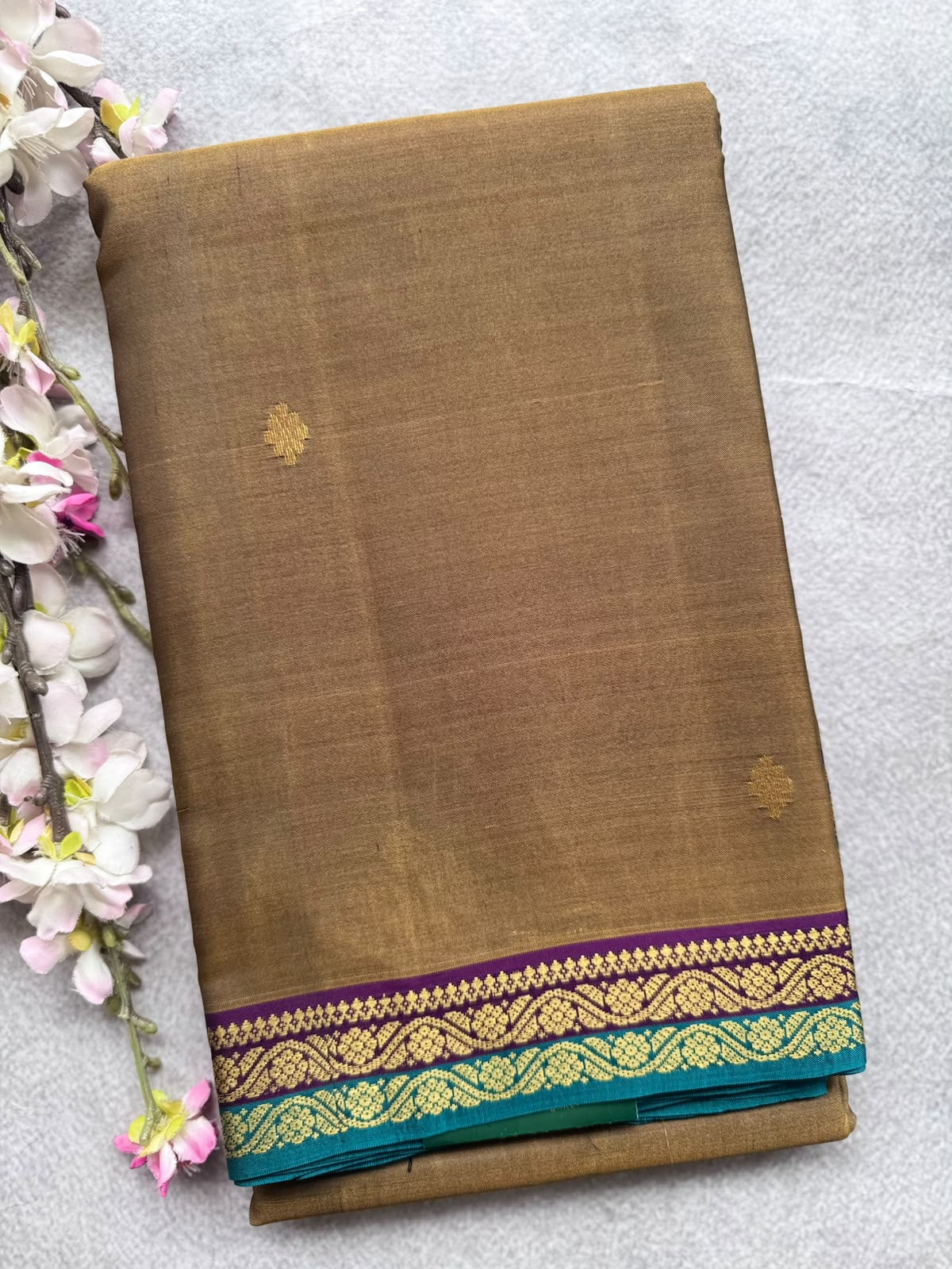 Gold Pure Kanchi Silk Saree 109