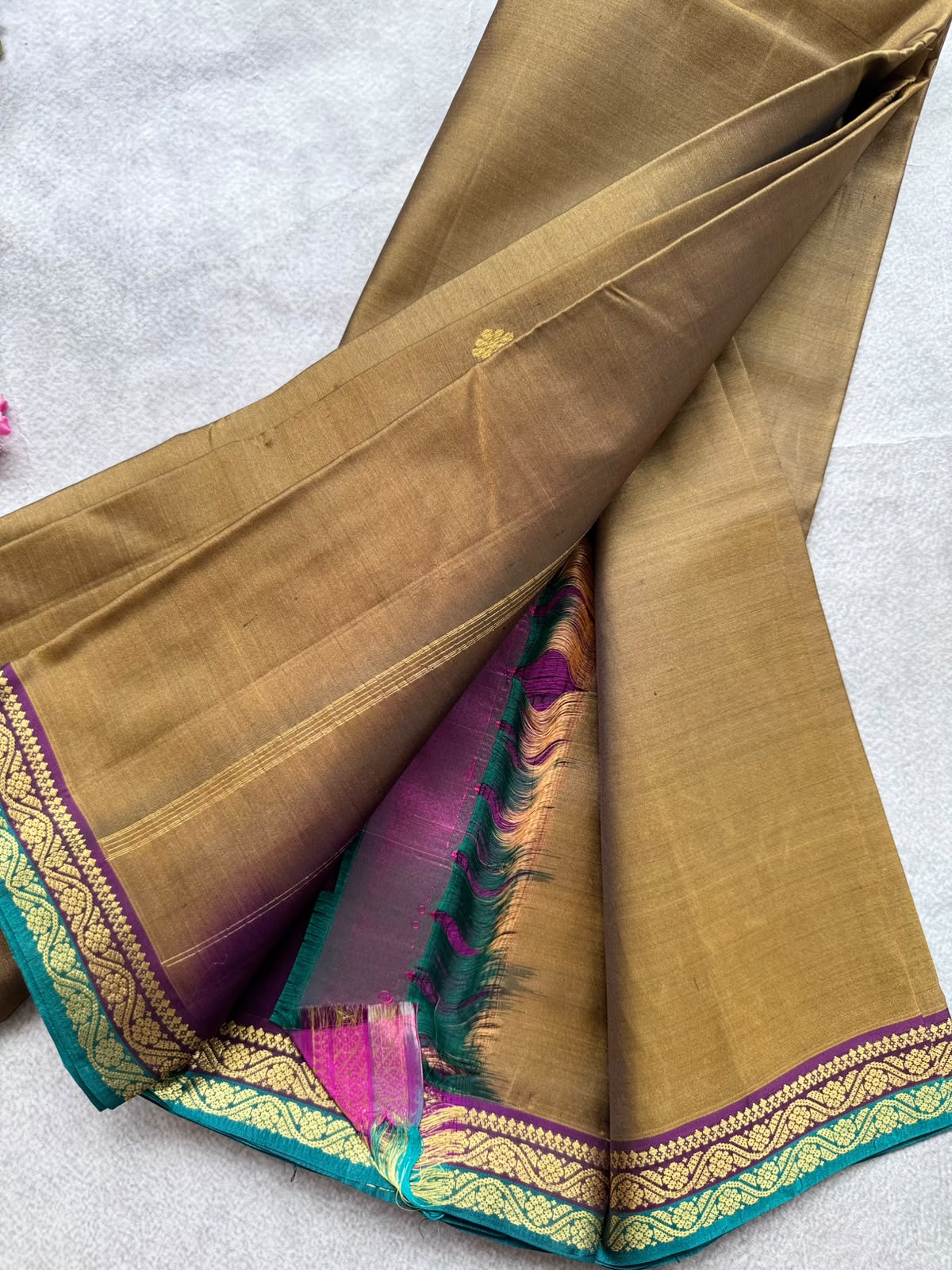 Gold Pure Kanchi Silk Saree 109