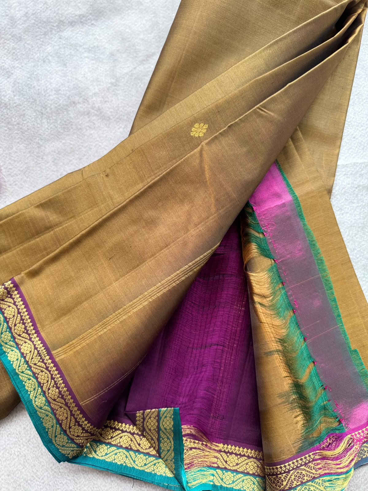 Gold Pure Kanchi Silk Saree 109