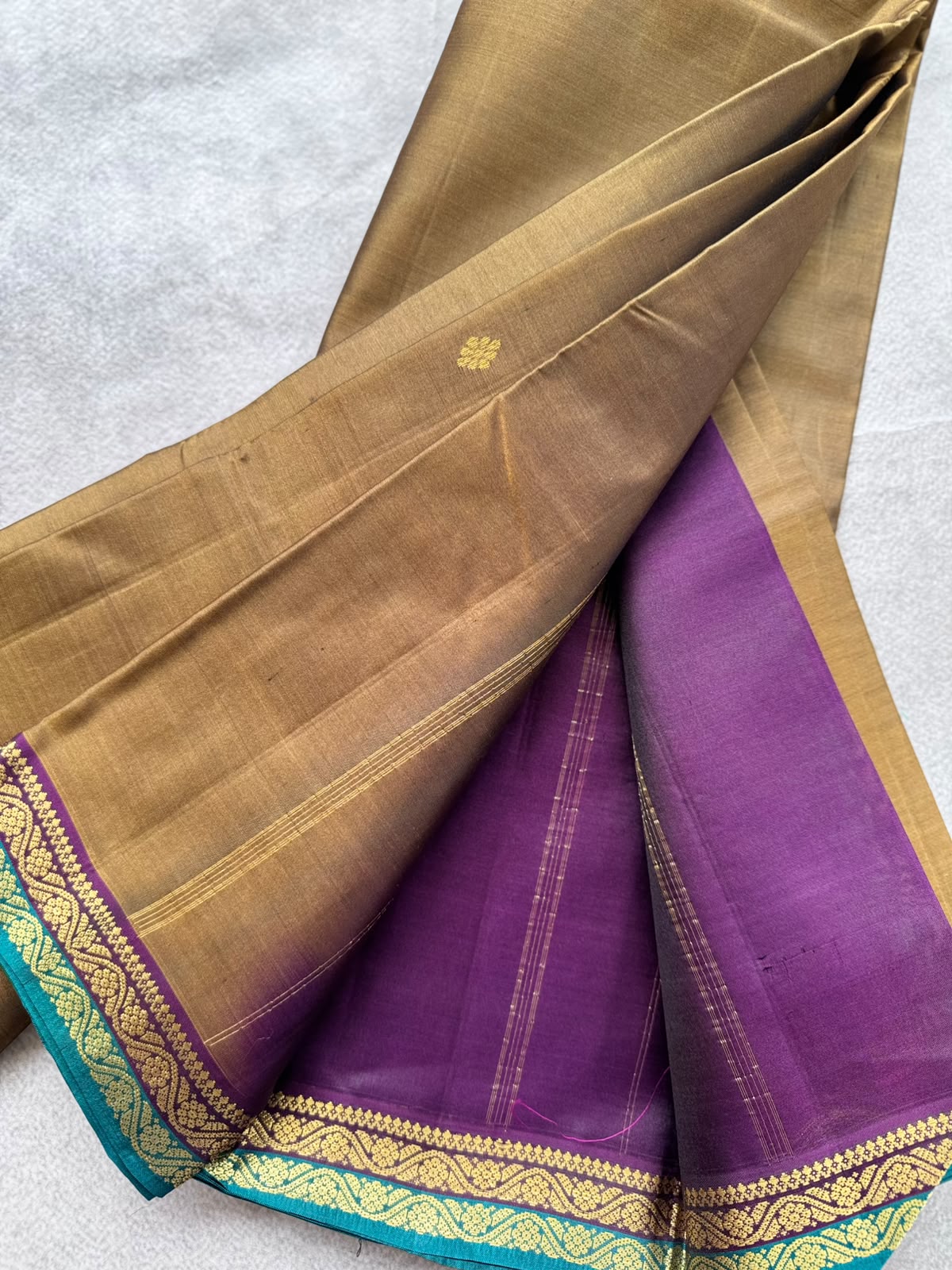 Gold Pure Kanchi Silk Saree 109