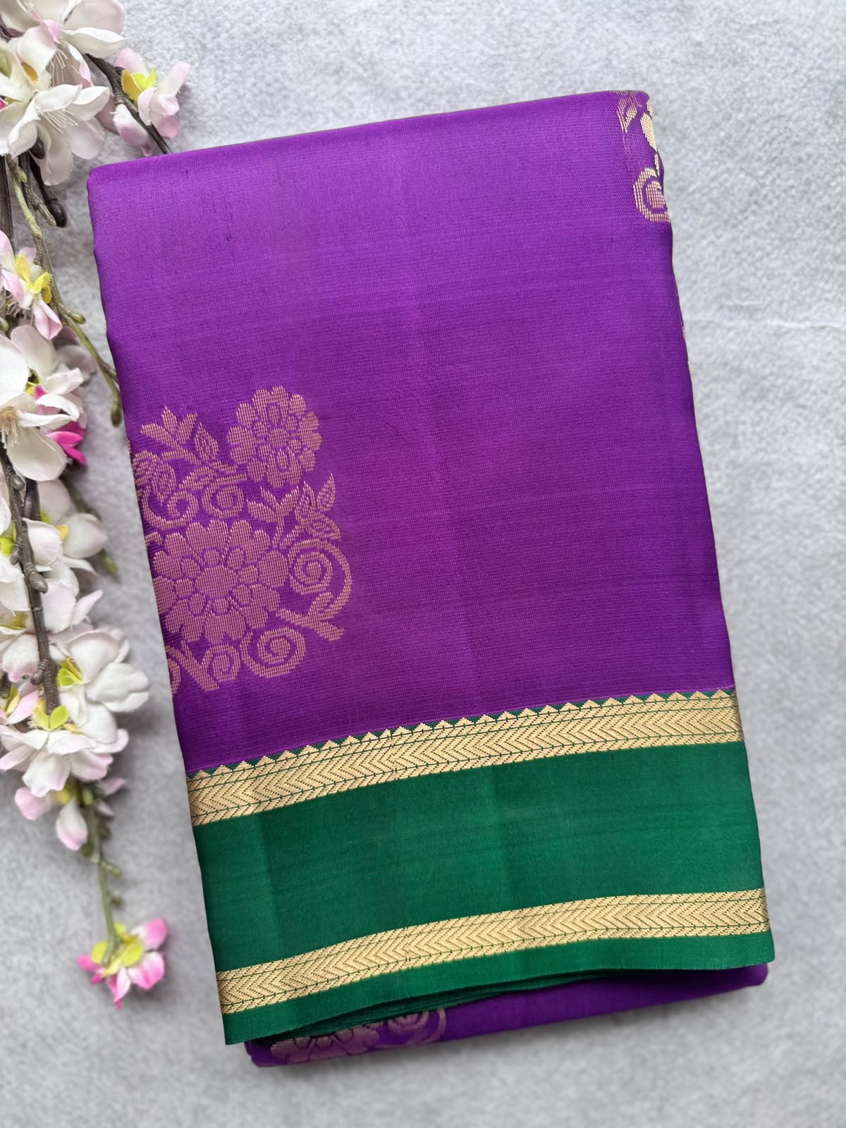 Purple Pure Kanchi Silk Saree 109