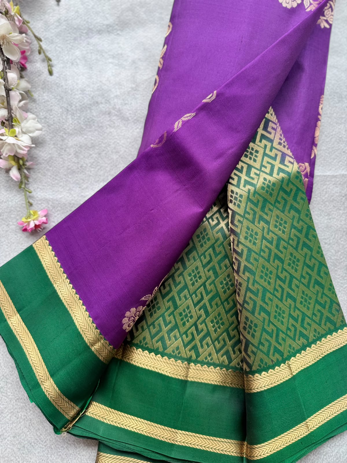 Purple Pure Kanchi Silk Saree 109