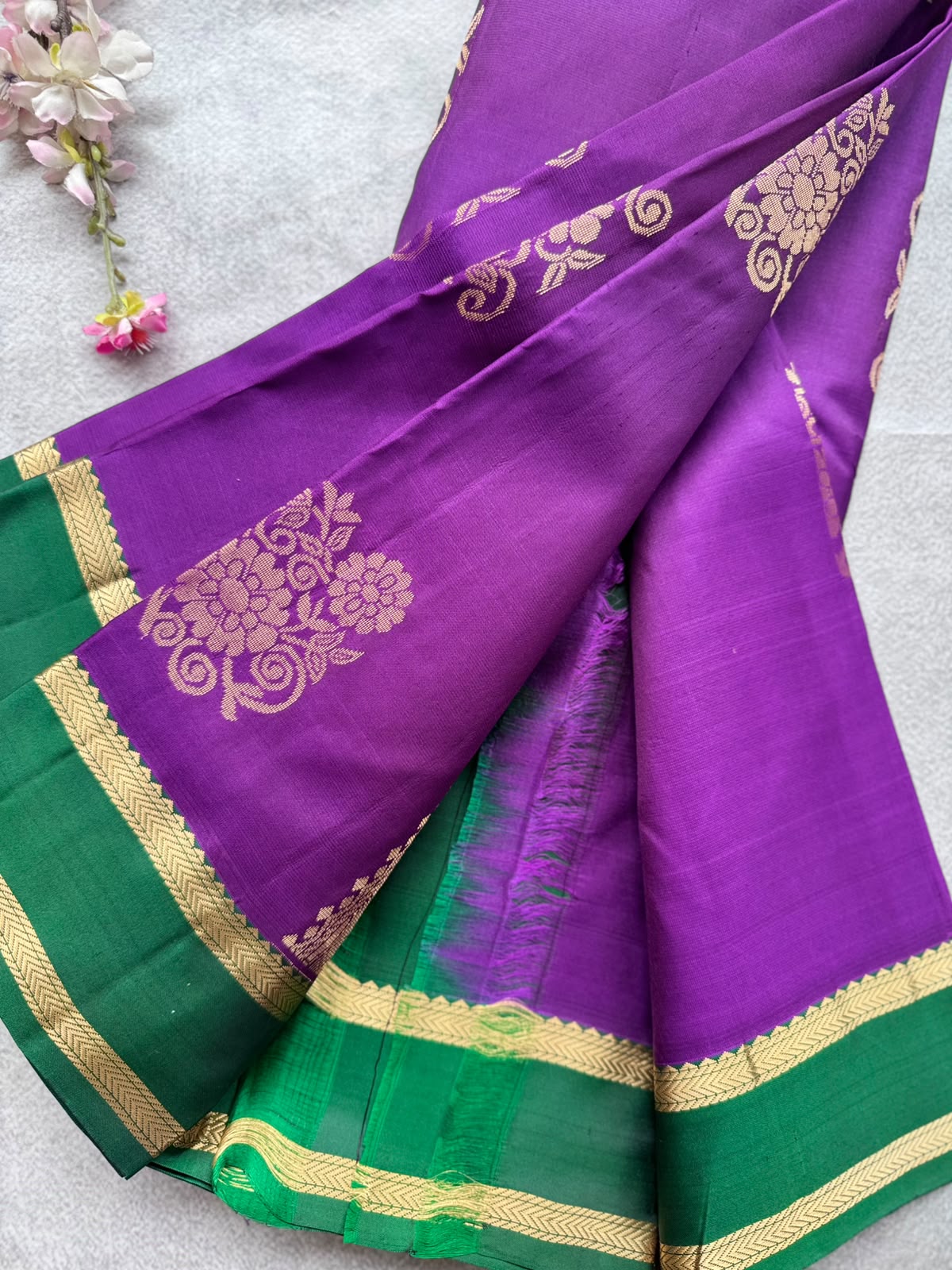 Purple Pure Kanchi Silk Saree 109