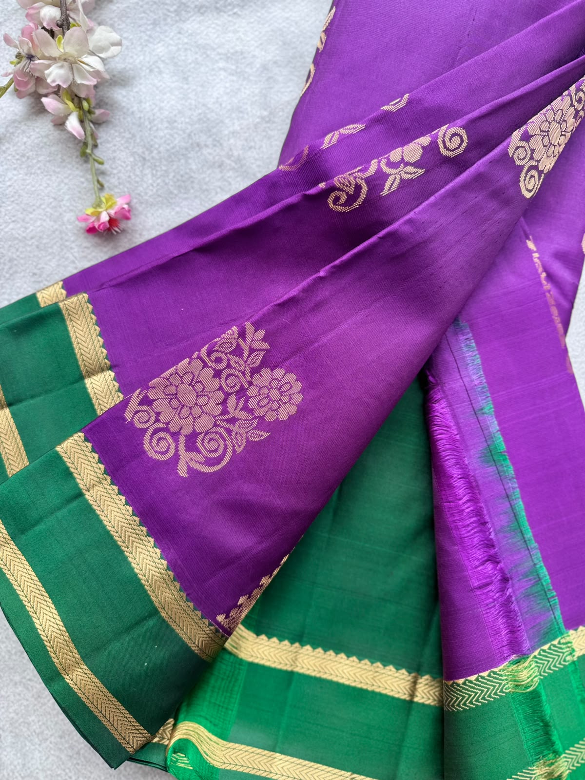 Purple Pure Kanchi Silk Saree 109