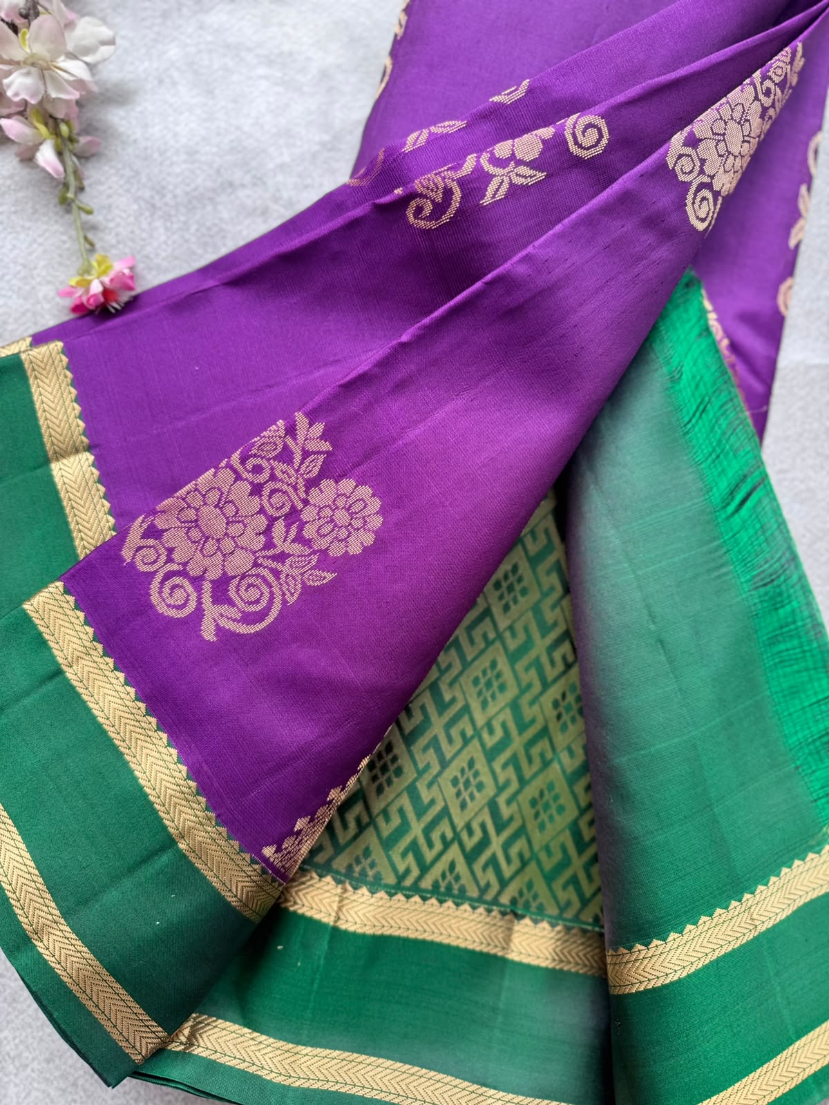 Purple Pure Kanchi Silk Saree 109