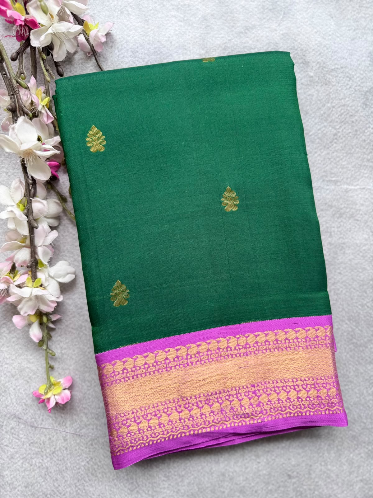 Green Pure Kanchi Silk Saree 109
