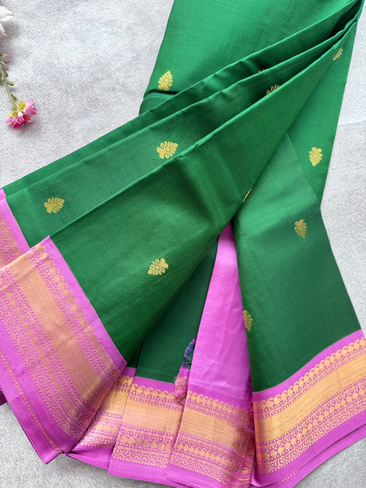 Green Pure Kanchi Silk Saree 109