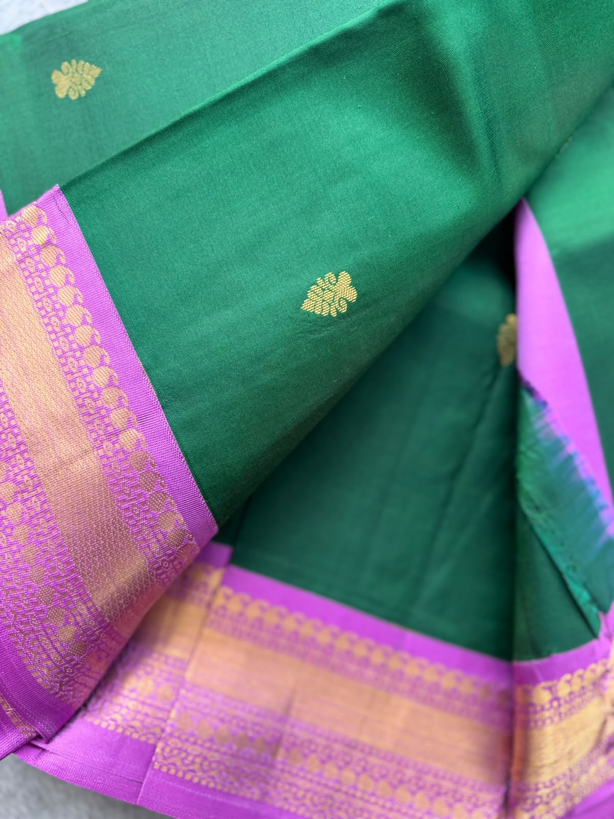 Green Pure Kanchi Silk Saree 109