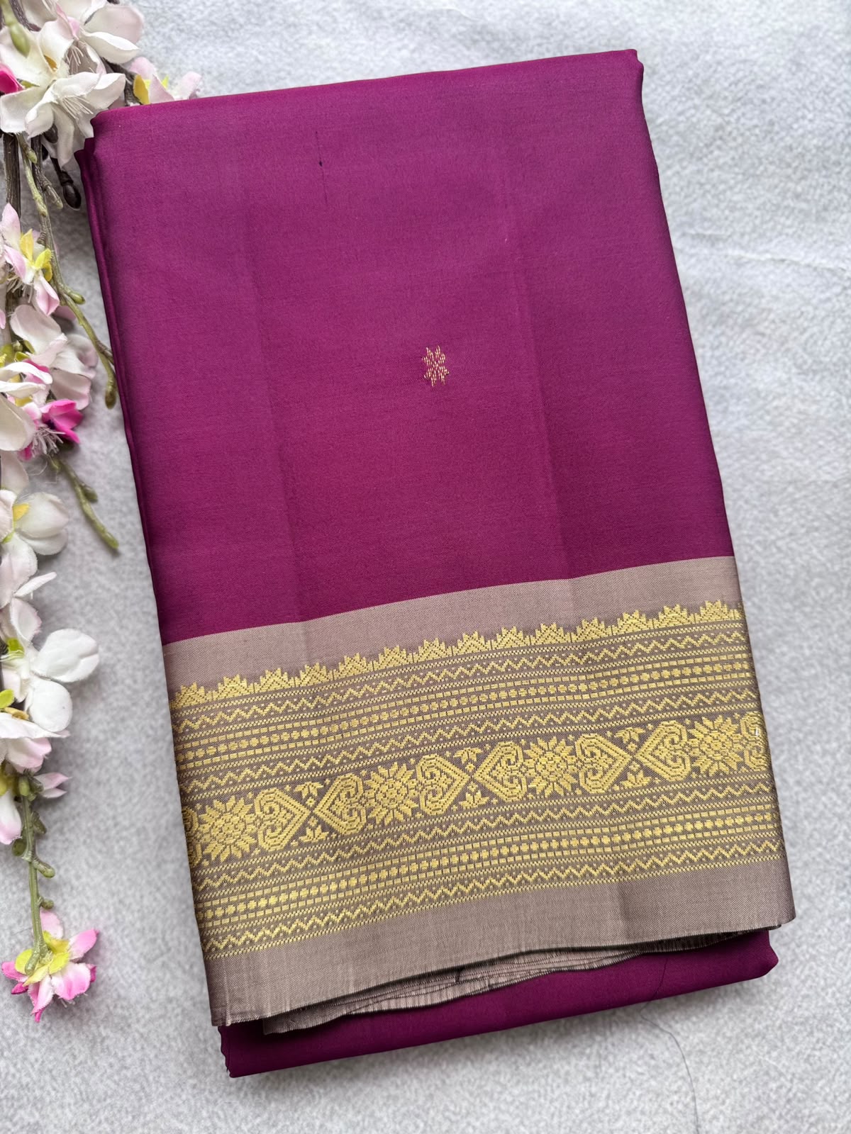 Wine Pure Kanchi Silk Saree 109