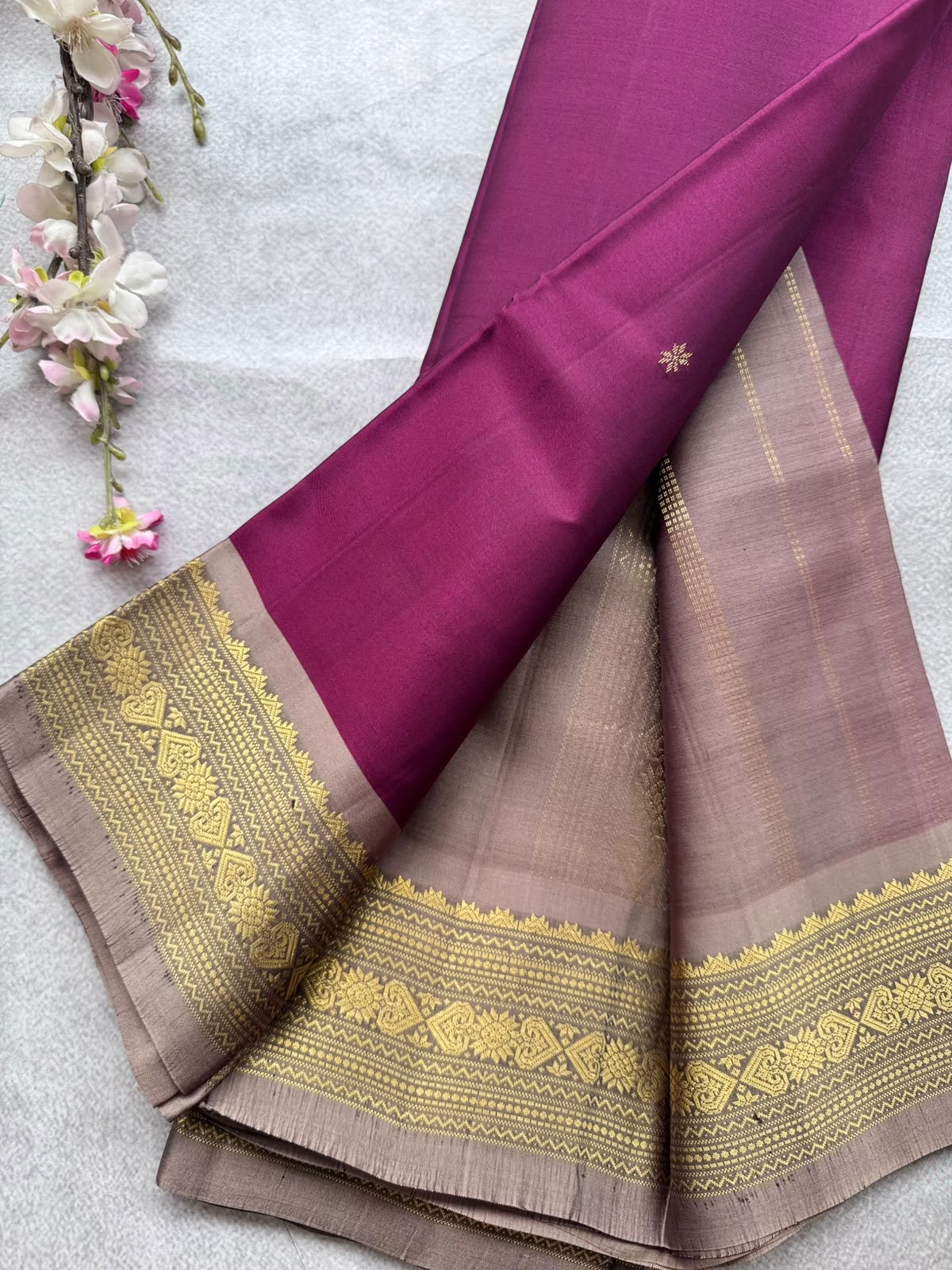 Wine Pure Kanchi Silk Saree 109