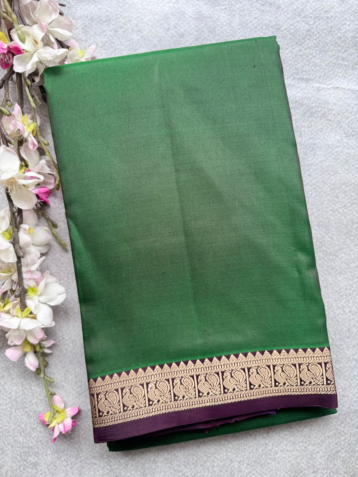Green Pure Kanchi Silk Saree 109