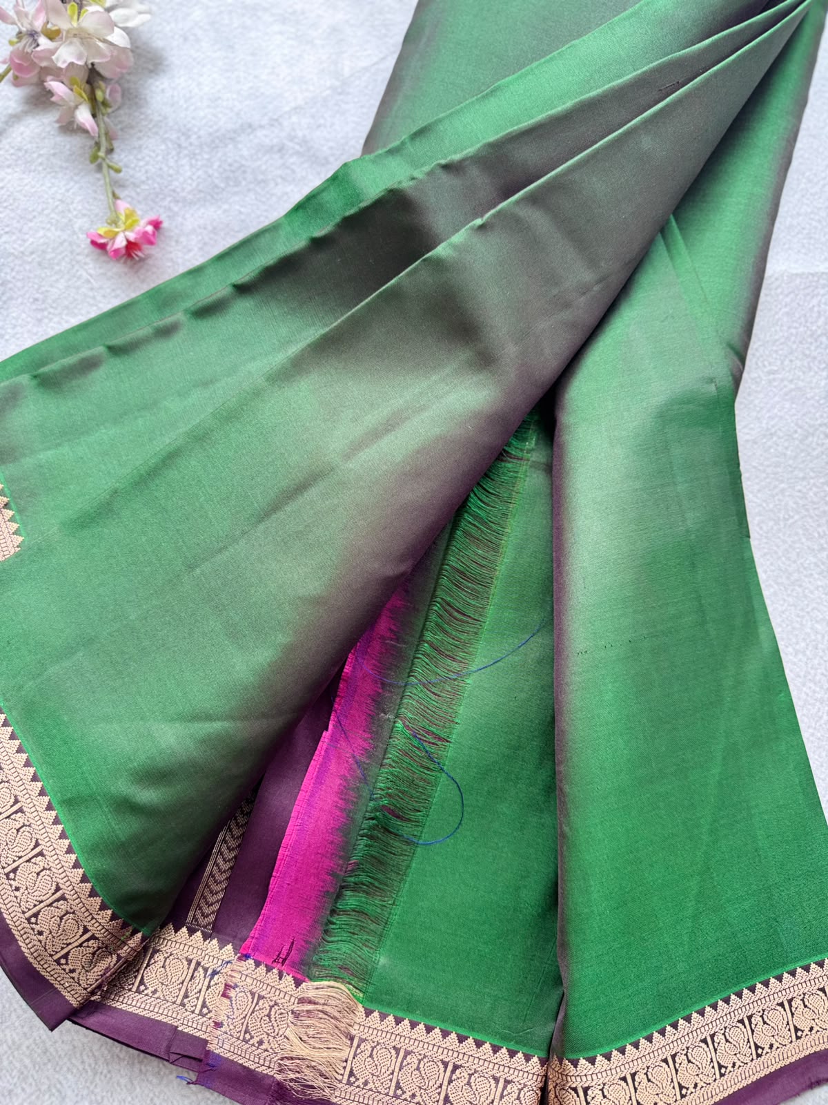 Green Pure Kanchi Silk Saree 109