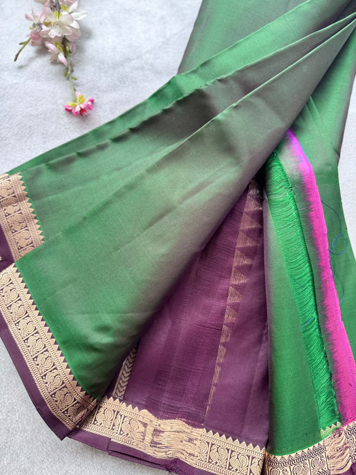 Green Pure Kanchi Silk Saree 109