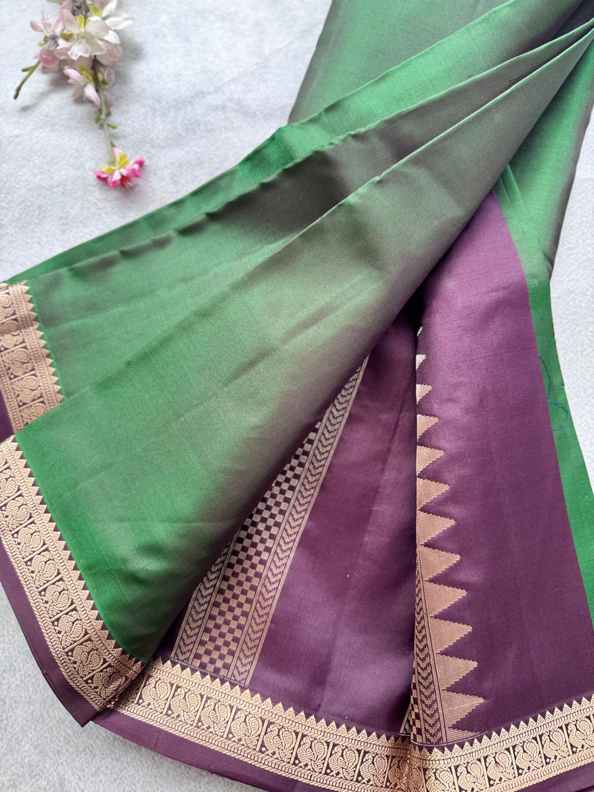 Green Pure Kanchi Silk Saree 109