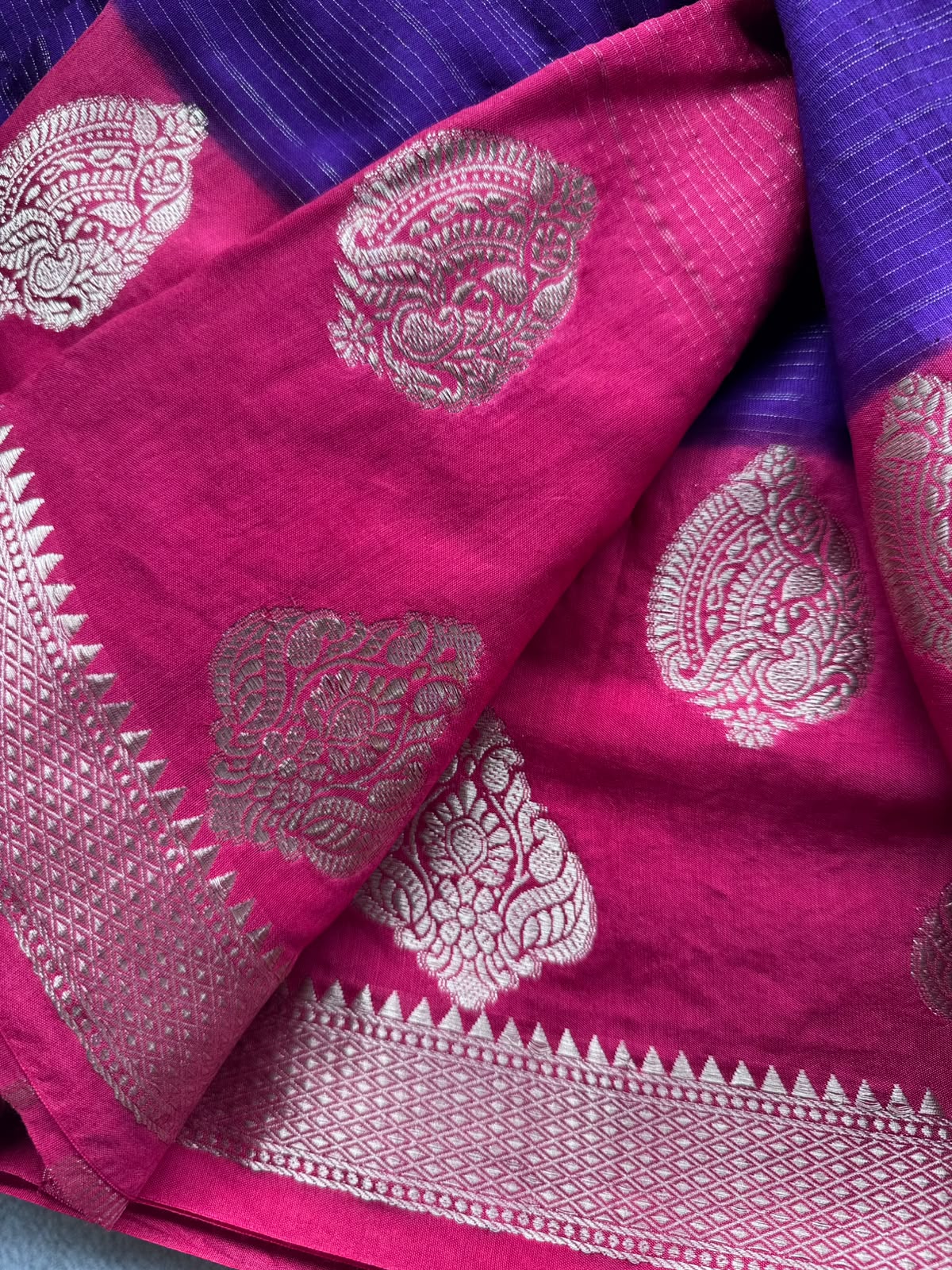 Purple Tussar Crepe Saree 109